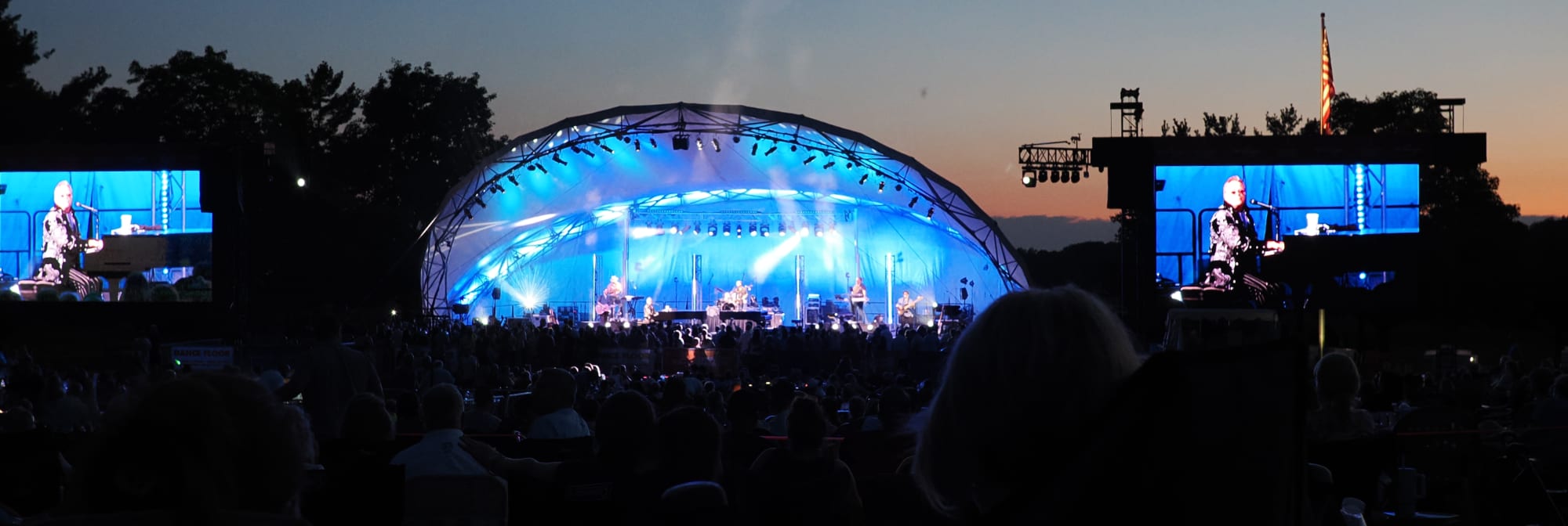 outdoor concert venue at sunset Tulsa